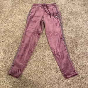 Purple Fila Velvet Joggers